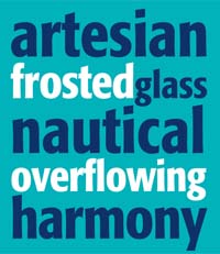 Force of Nature: artesian frosted glass nautical overflowing harmony