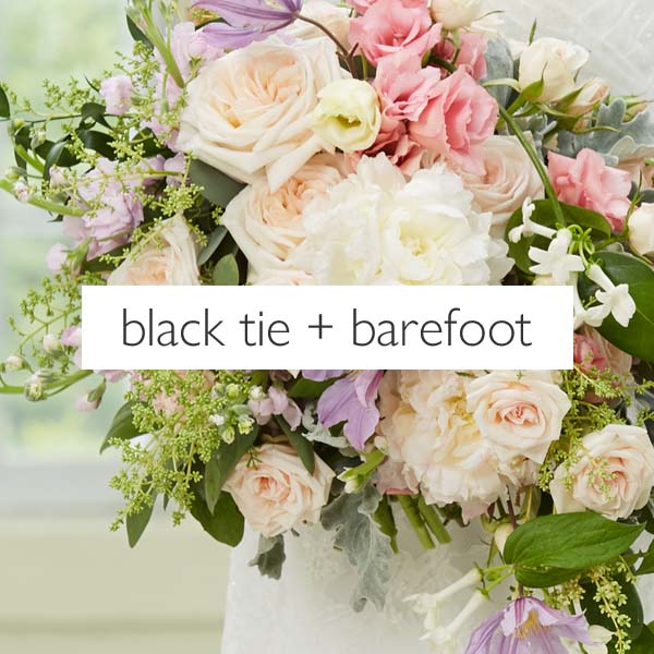 black tie + barefoot