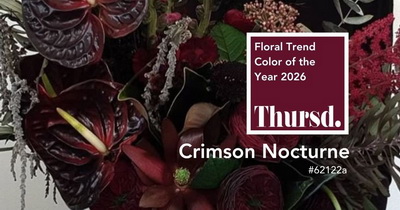 Thursd Floral Trend Color of the Year 2026 Crimson Nocturne